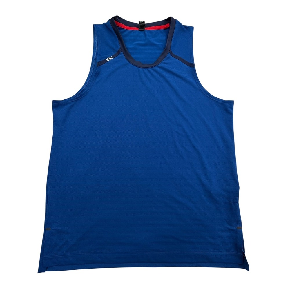 Rhone Shirt Mens Medium Navy Blue Performance Workout Tank Top Running Vented